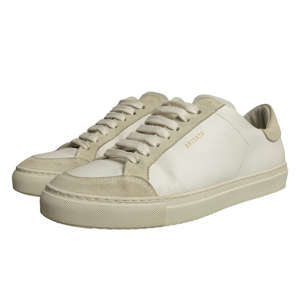 Designer Axel Arigato Clean 90 Triple Cream Genuine Leather Suede Sneakers EU-39